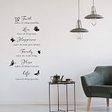 Outus 6 Pieces Faith Family Love Hope Wall Decals 70x30 cm Vinyl view 5
