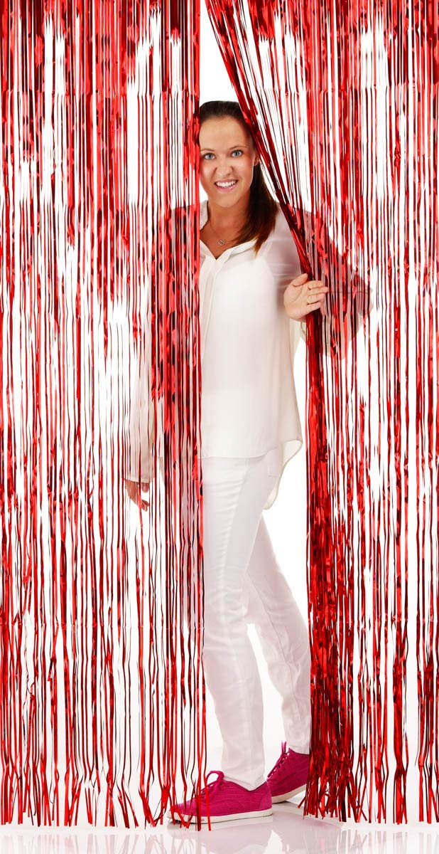 Folat - Foil Fringe Door Red - 2x1 m