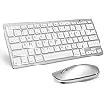 SPARIN Wireless Bluetooth Keyboard and Mouse for iPad (A16) 11th 10th Generation, iPad Air (13/11 inch), iPad Pro 13/12.9/11 inch, iPad 9th 8th Gen, iPad Mini 7th -8.3 inch, Above iOS13- Silver White
