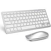 SPARIN Wireless Bluetooth Keyboard and Mouse for iPad (A16) 11th 10th Generation, iPad Air (13/11 inch), iPad Pro 13/12.9/11 inch, iPad 9th 8th Gen, iPad Mini 7th -8.3 inch, Above iOS13- Silver White
