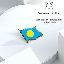 Palau Flag Lapel Pin - Enamel Metal National Badge