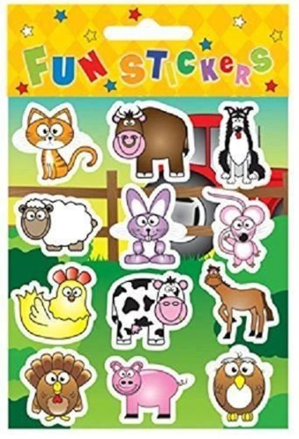HENBRANDT 10 Sheets of 12 Farm Animal Stickers