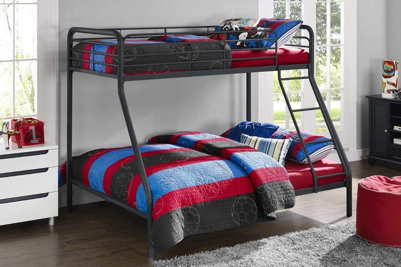 DHP Furniture Bunk Bed Black Single Over Double - Image 3