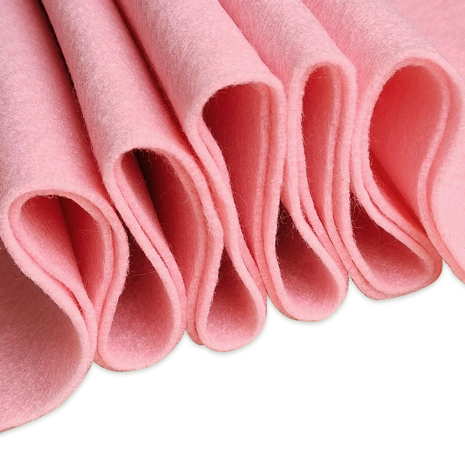 Jtnohx Colour Felt Fabric, 1.4mm Felt Sheets for Crafts, 90x90cm Soft Craft Fabric for Art and Sewing Projects (Pink 2)
