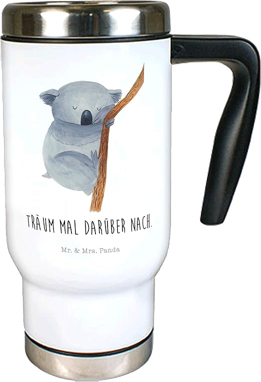 Mr. & Mrs. Panda to Go Becher, Kaffeebecher, Edelstahl Thermobecher