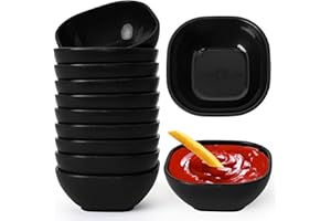 SHECIPIN 12 Pack Unbreakable Dipping Bowls, 4.5 OZ Soy Sauce Dishes，Dipping Sauce Cups，Small Bowls for dips