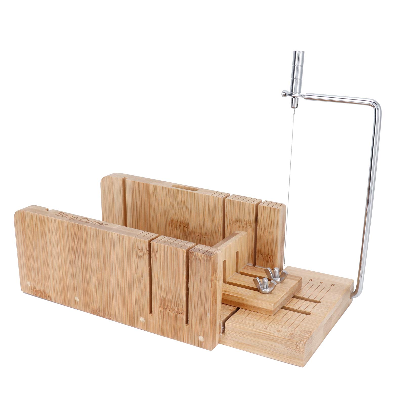 Focket Soap Cutter with Wire Cutter, Wood Handmade Soap Molds for Soap Making, Single Wire Soap Cutters for Soap Making Loaf Slice, Wire Cheese Slicer for Making Soap Cake Cheese