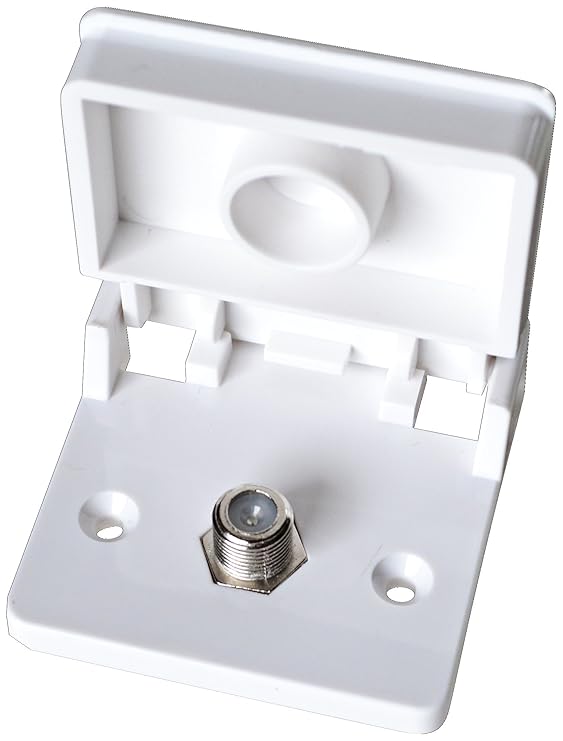 RV Designer T111, Weatherproof TV Jack, White Automotive