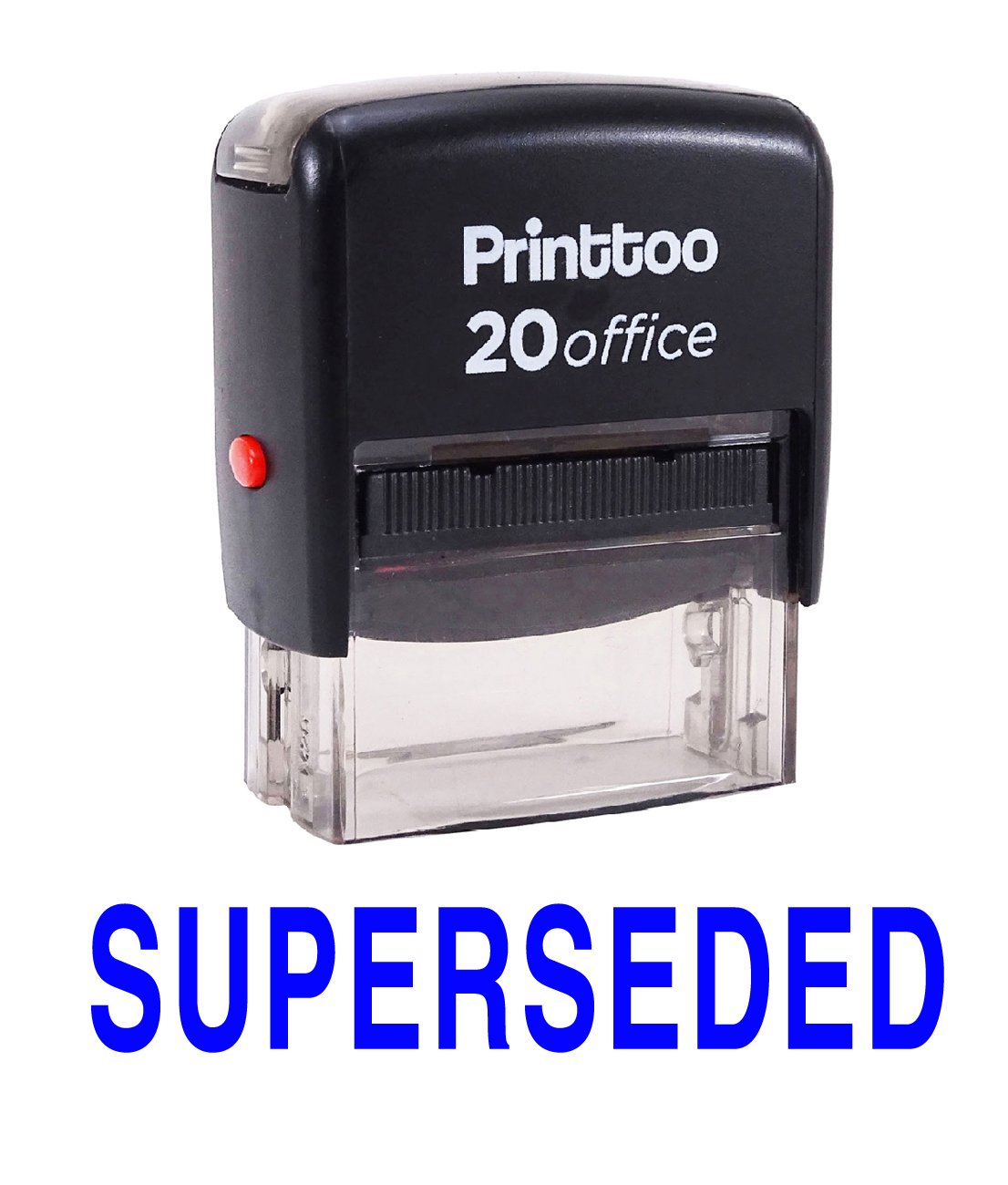 Printtoo Custom Stamp SUPERSEDED Self Inking Rubber Stamp Office Stationary-Blue