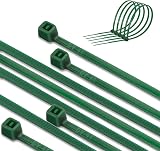 KINGLAKE 100 Pcs 200x2.5mm Self-Locking Garden Cable Ties Green Nylon view 7