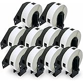 BETCKEY - Compatible Multi-Purpose Address Labels Replacement for Brother DK-1204 (0.66 in x 2.1 in), Use with Brother QL Label Printers [10 Rolls/4000 Labels]