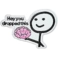 XMJY Funny Hook and Loop Patch - Hey You Dropped This Embroidered Patches, Humorous Morale Patch for Tactical Backpacks, Hats, Lunch Bags, Vests, Jackets