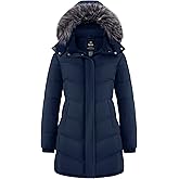 wantdo Women's Long Hooded Winter Coat Warm Quilted Puffer Jacket(Available in Plus Size)