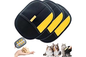 CHMYTEE Peachloft Pet Hair Remover Glove, Electrostatic Gloves Pet Hair Removal Glove, Reusable Double Sided Grooming Glove for Cats Dogs,Bye Bye Pet Hair Drama, For Couch,Clothing,Carpet,Car Seats(3set)