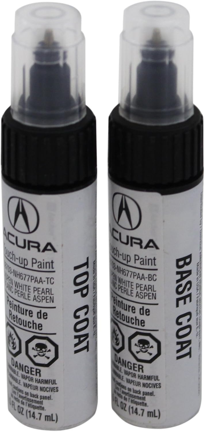 Amazon Com Genuine Acura Accessories 08703 Nh677paa 2p Aspen White Pearl Touch Up Paint Pen 0 5 Fl Oz Automotive