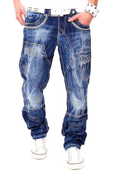 Kosmo Lupo Pocket Jeans Blau KM248