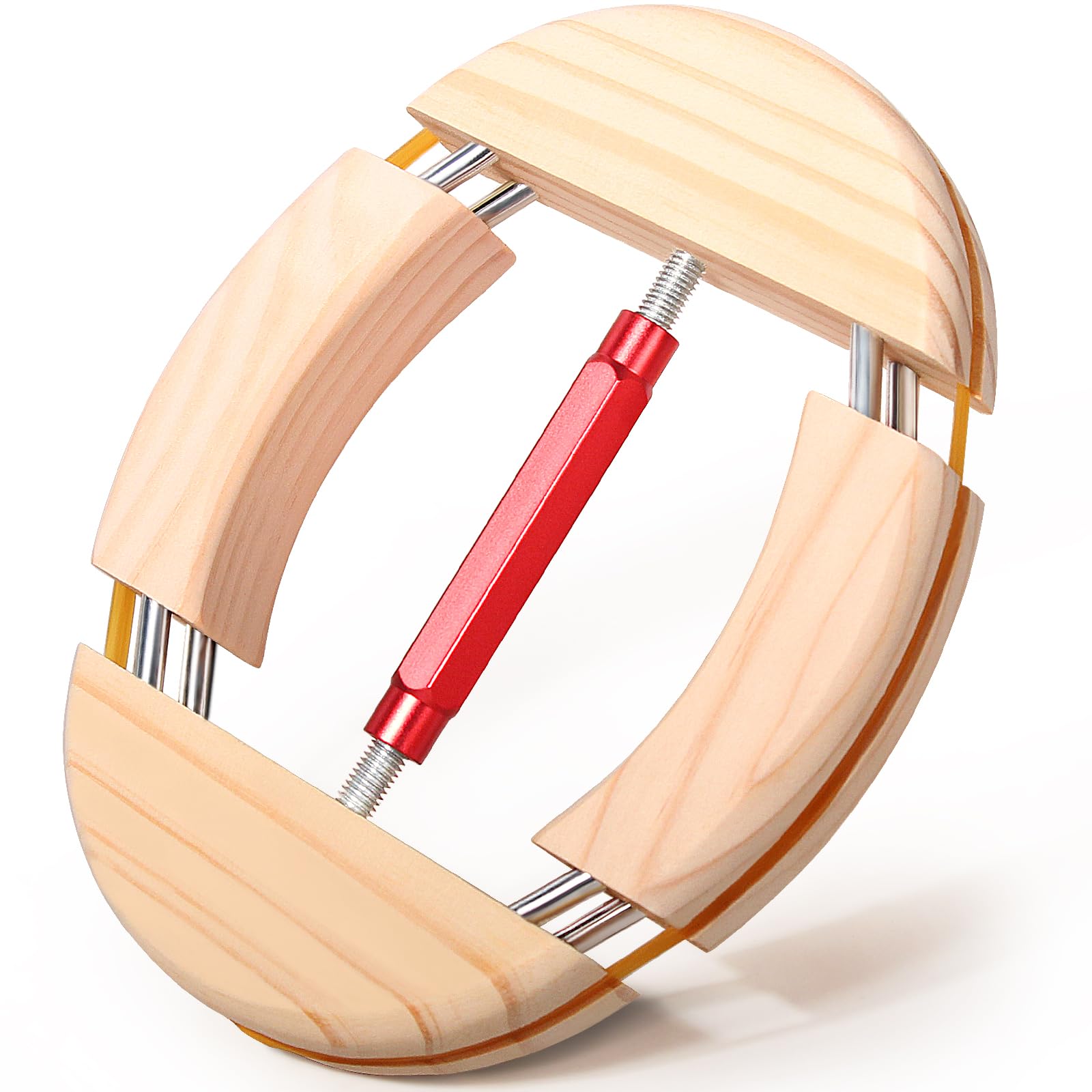 Hat Stretcher 4 Way, Cowboy Hat Stretcher for Fitted Hats Size 6 7/8 to 8 1/2, Extender Widener Reshaper Fits All Caps - Solid Wood, Heavy Duty of Hats Jack Stretchers for Cowboy Baseball Caps Image