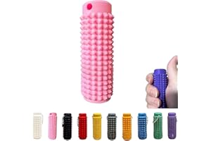 BUCIES Little Ouchies Fidget, Pocket Mini Fidget Toy, Spiky Grippie Stim Keychain, Venting Key Pendant for Anxiety Relief Positive, Novelty Gifts for Friends (Pink)