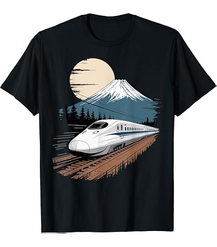 Amazon.com: Japan Shinkansen Bullet Train t-shirt Japanese