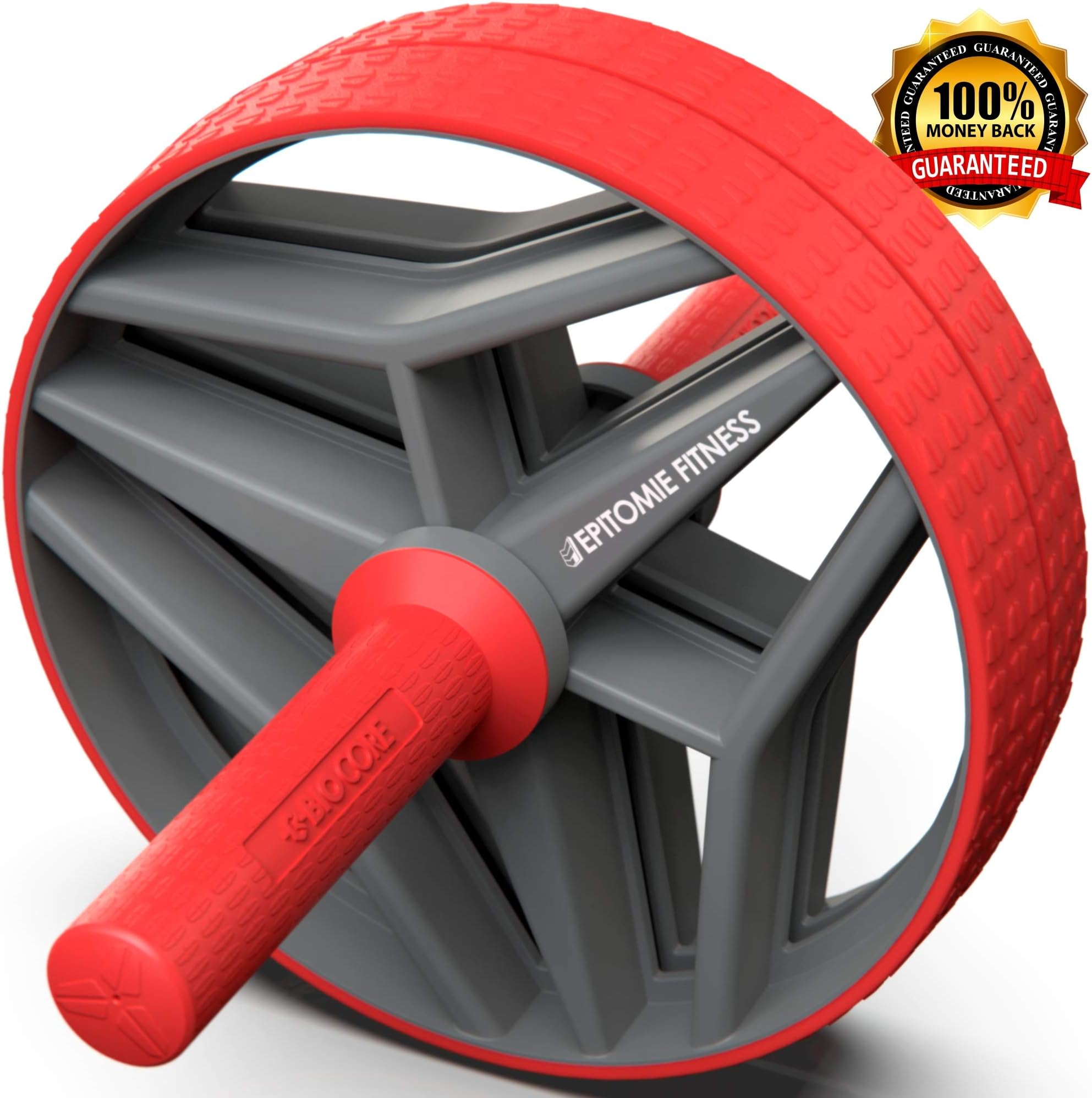 Epitomie Fitness BIO Core Ab Roller Wheel with 2 Configurable Wheels and Non-Slip Handles – Ab Wheel Trainer with Kneeling Mat for Strong Core