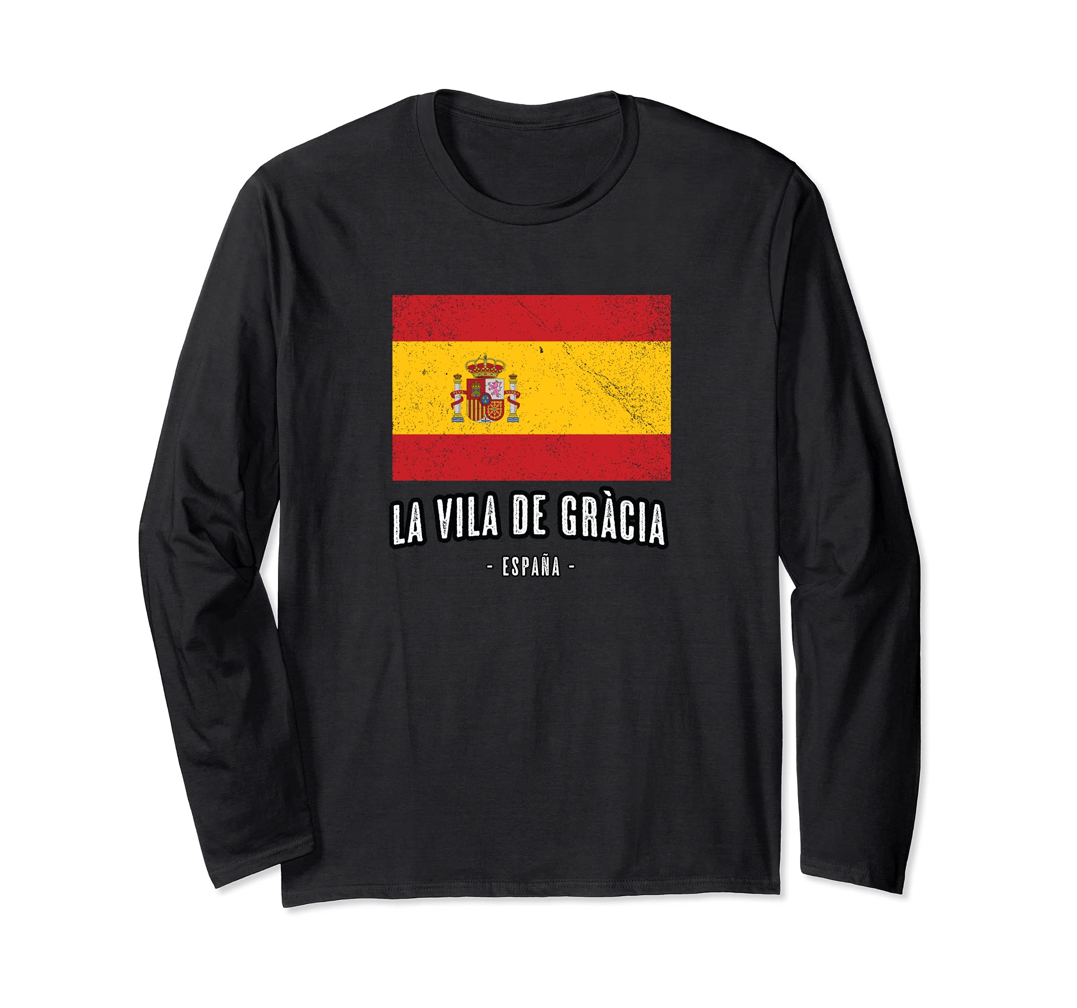 la Vila de Gràcia Spain | ES Flag, City Top - Bandera Ropa - Long Sleeve T-Shirt