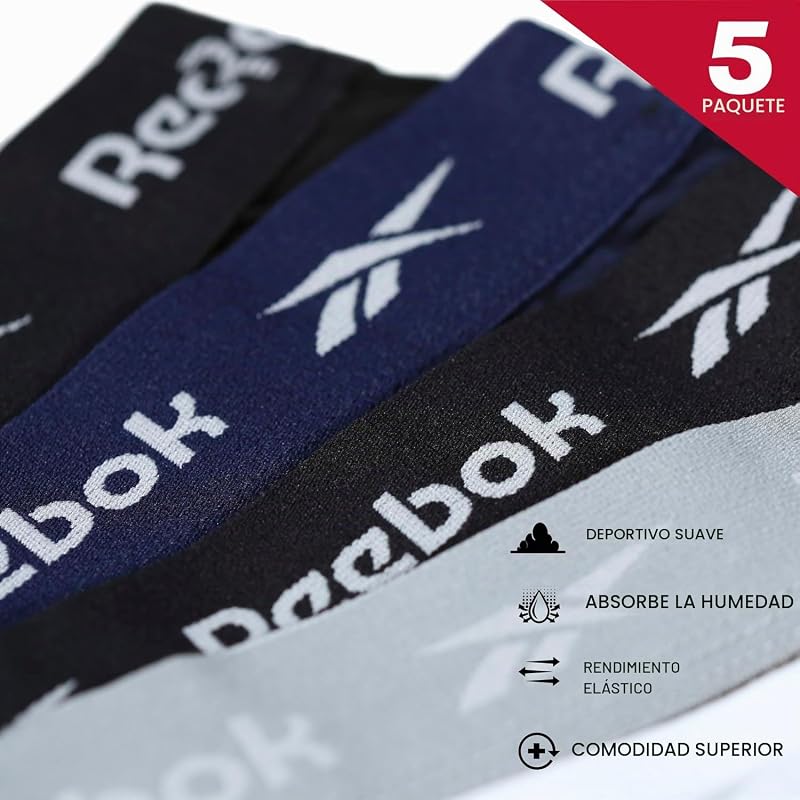 Bóxers para Hombre – Pack de 5 bóxers Deportivos