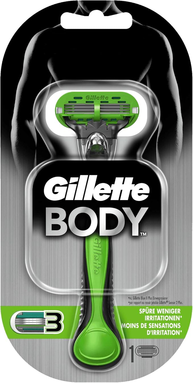 Gillette BODY - Maquinilla de afeitar 3 hojas, Para hombre, Verde ...