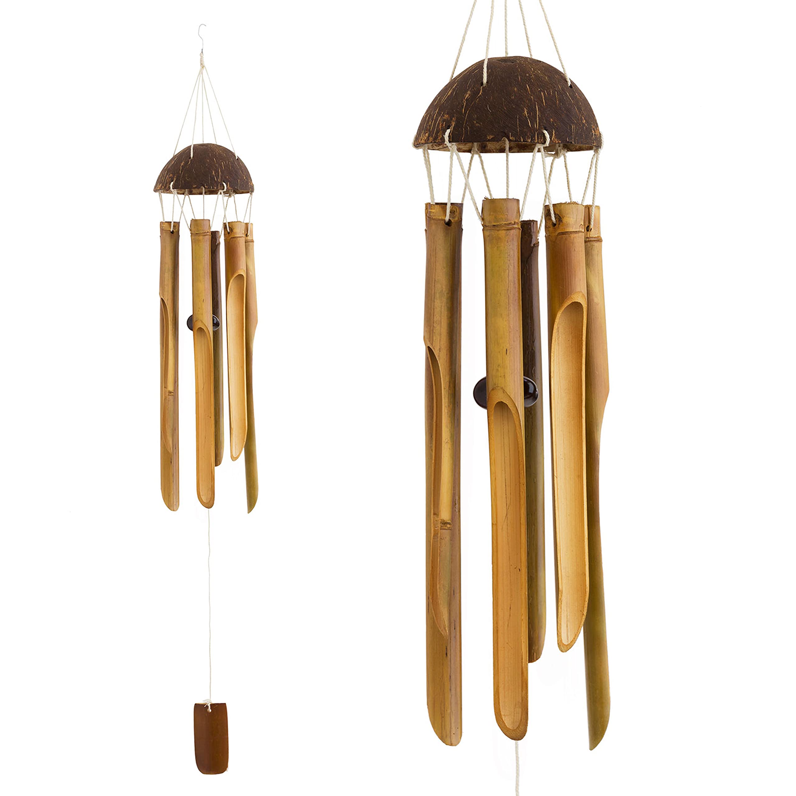 Laeto House And Home Wind Chime Windchime Outdoor Wooden Bamboo Chimes Garden For Perfect Memorial Gifts (Medium)