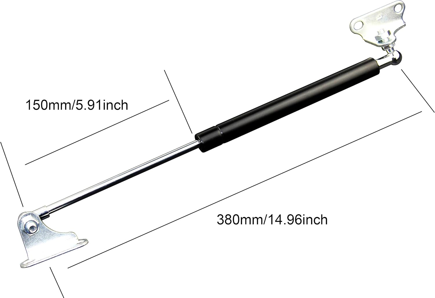Apexstone 2pcs 100N/22.5LB 15inch Gas Spring/Prop/Strut/Shock/Lift Support with L-type Mounts: Automotive
