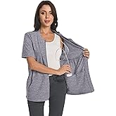 Post Mastectomy Zip Shirts with Drain Pockets Surgery Recovery Must Haves Clothing Comfy Short Sleeve Shirts