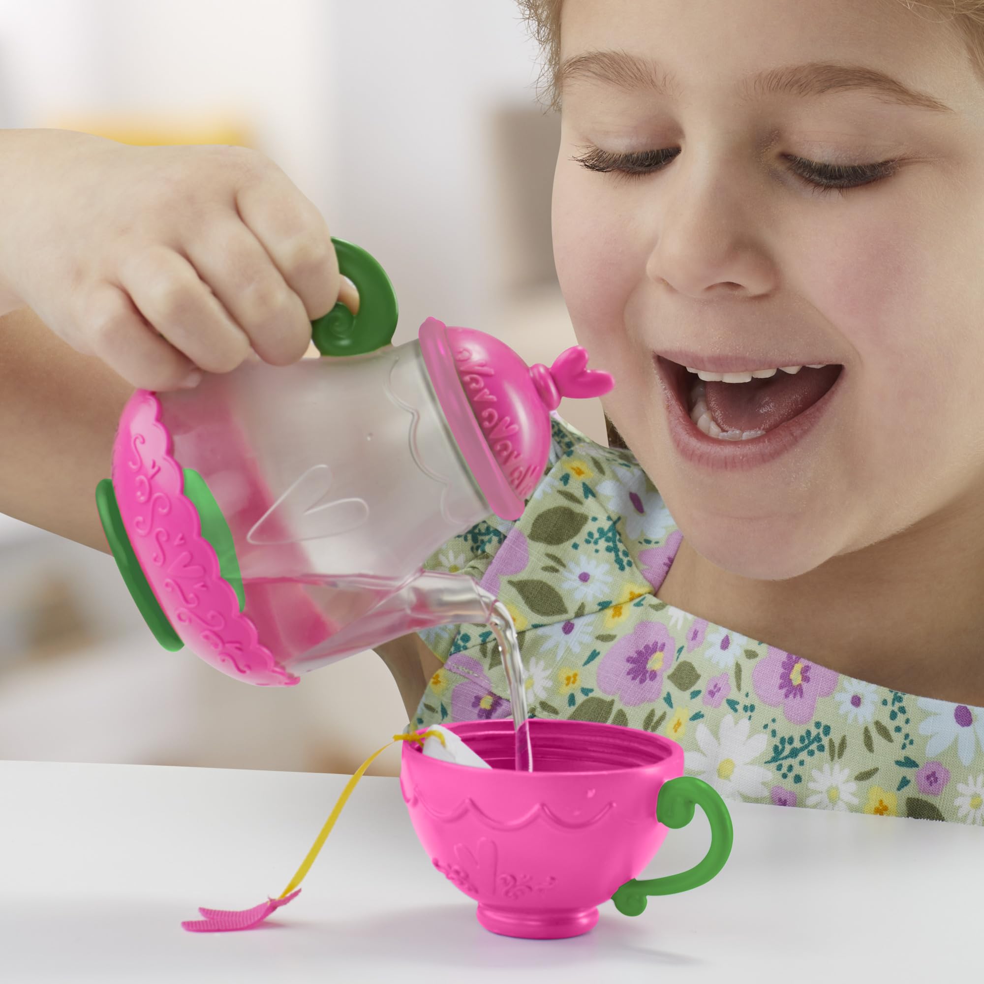 Baby Alive Bubbly Tea Party Berry Boo Doll with Teapot Accessories, Black Hair, 11 Inches, Kids Toys, Ages 3+