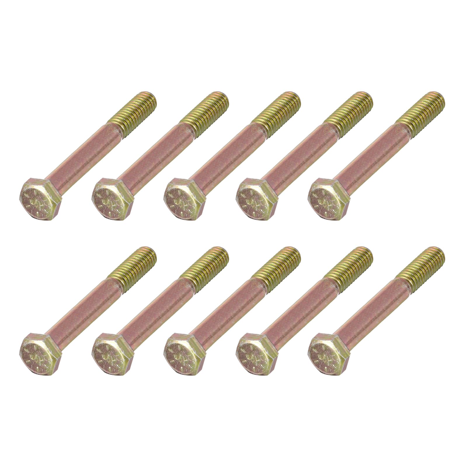 METALLIXITY Hex Bolts (5/16-18x2-1/2") 25Pcs, Carbon Steel Zinc Plated Partial Threaded, Coarse Thread UNC Hex Head Screw Bolt - for Furniture Repair, Yellow โ image 1