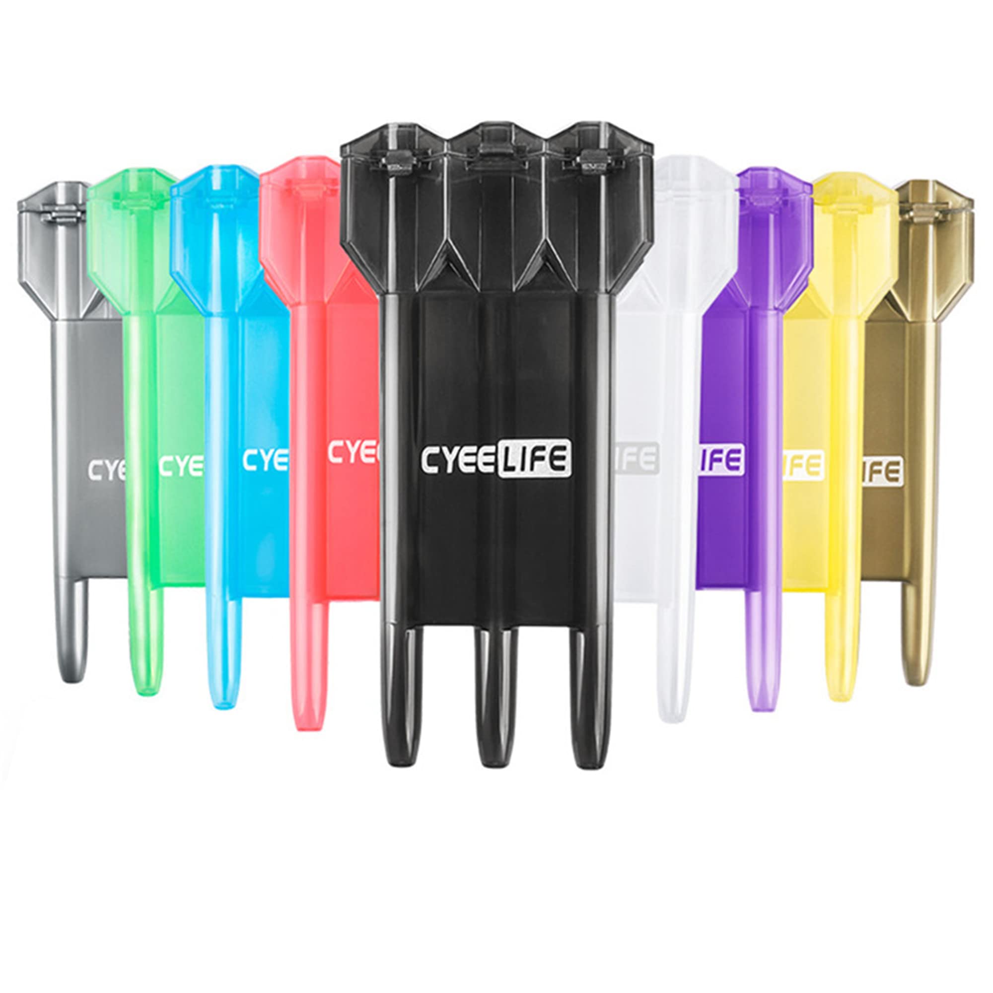 CyeeLife Dart Carrying case Transparent Plastic,Suitable for Most Darts Green,Multiple Colors Available