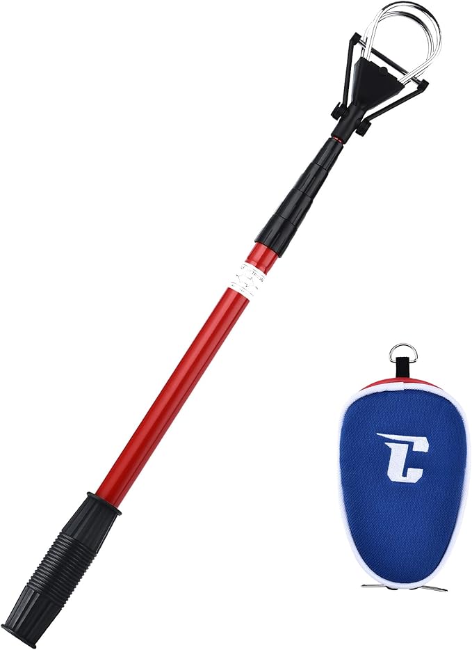 Champkey Golf Ball Retriever with Zip Headcover, Aluminum