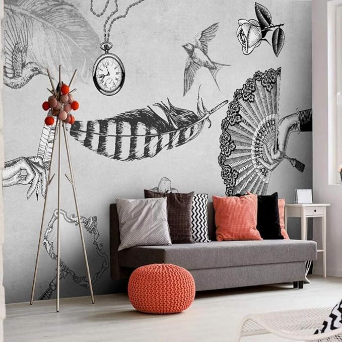 Papel tapiz fotográfico 3D personalizado 3D nórdico moderno minimalista