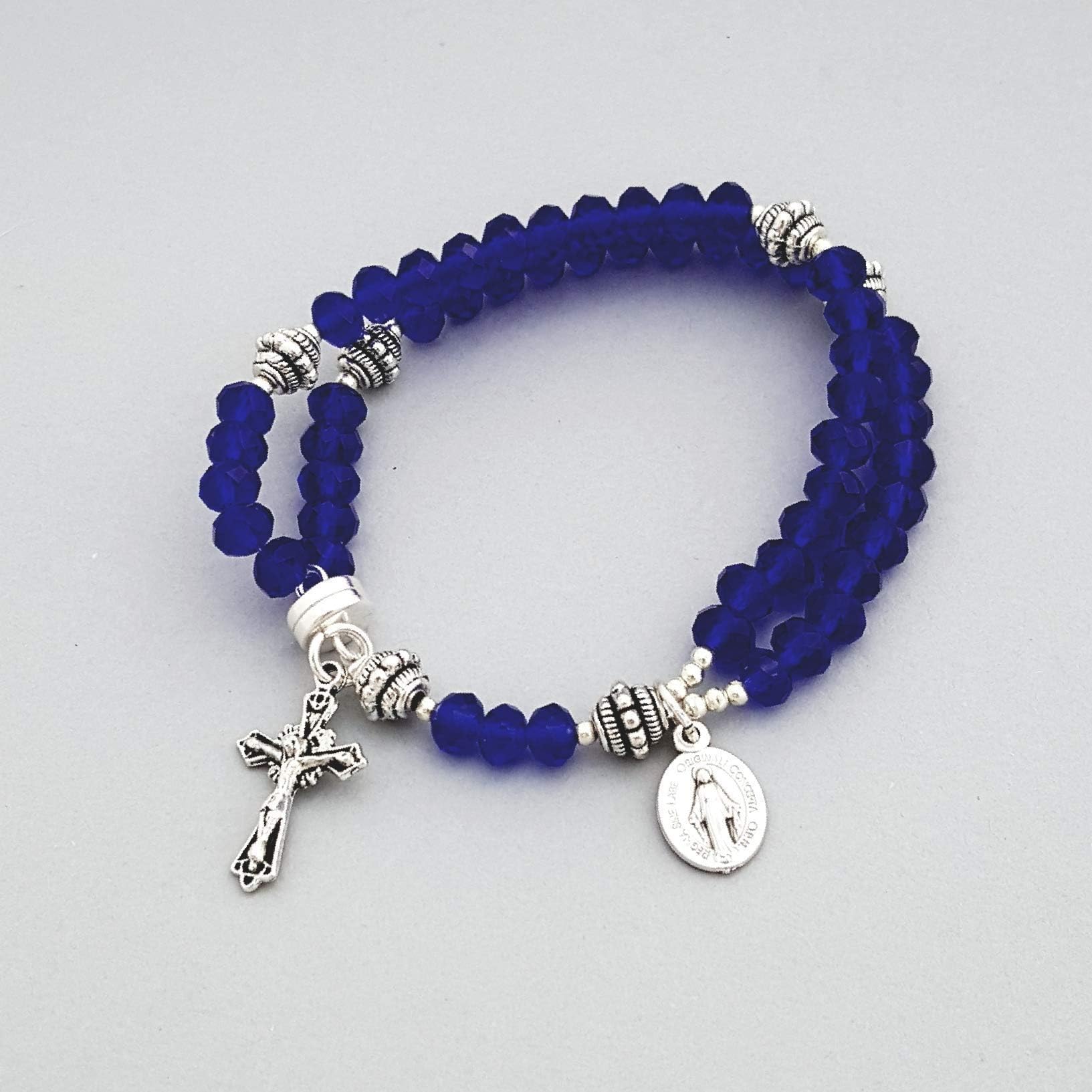 Wrist Rosary Cobalt Blue