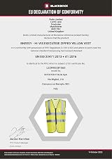 Blackrock Hi Vis Yellow Executive Sleeveless Vest XL EN20471 Certified view 6