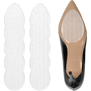 Clear Non Slip Shoe Grip Pads for High Heels Invisible Shoe Sole Protector | Premium Silicone Shoe Grips on Bottom of Shoes,A