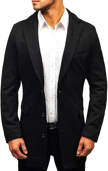 Amazon メンズコートシンリバースエレガントスマートカジュアルスタイルj スタイルnz01ブラックl 4d4 コート ジャケット 通販