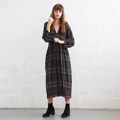 plaid maxi dress