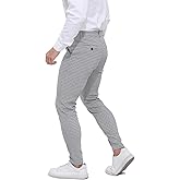 ALLELMS Mens Chinos Slim Fit Stretch Flat-Front Skinny Dress Pants