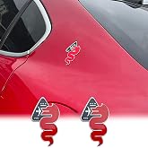 2pcs Body Badge Decals 1/55 Dragon Edition Decorative Label Compatible with Alfa Romeo Giulia 952 Stelvio 949 Tonale Giulietta Mito Exterior Accessories