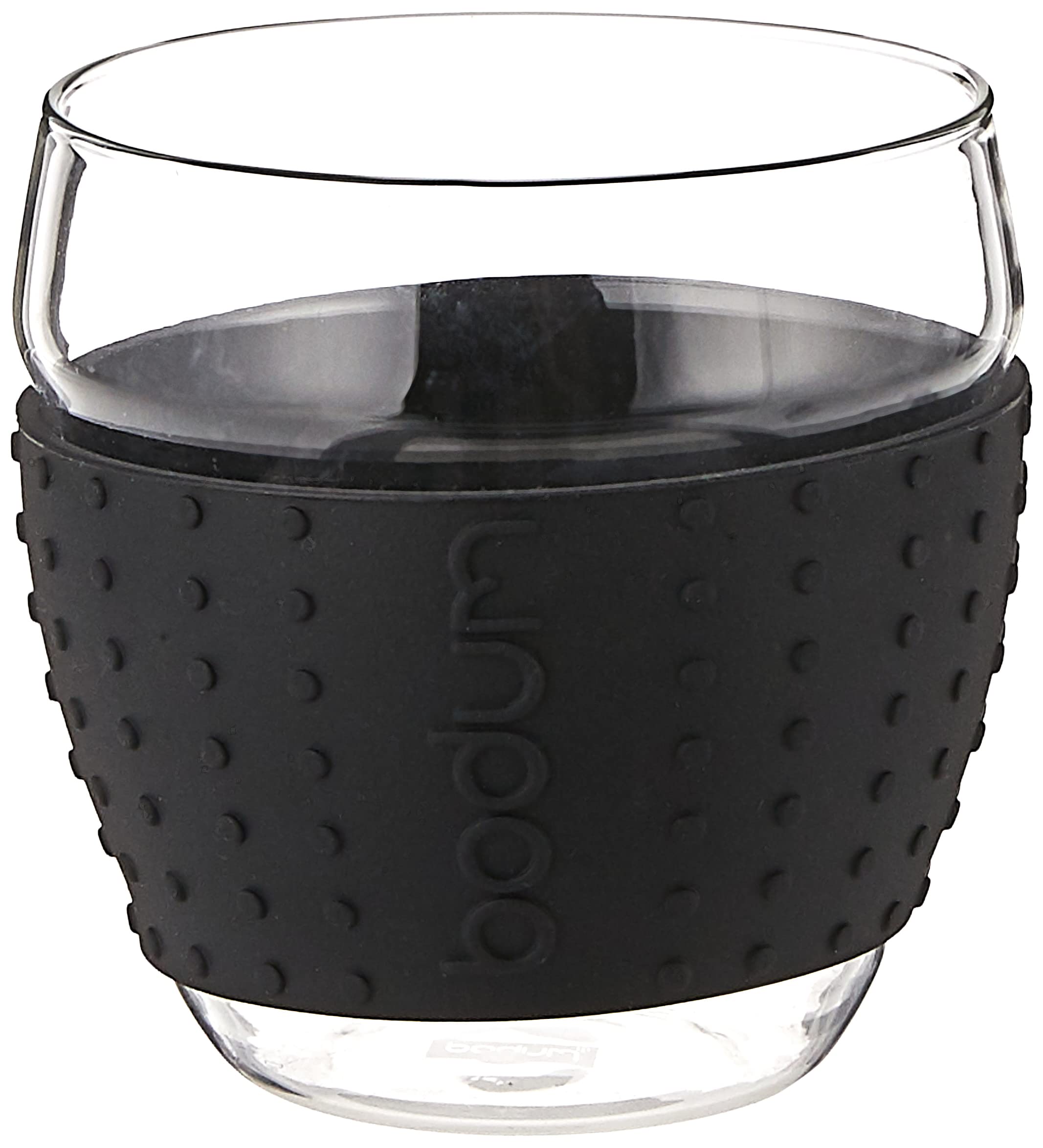 Bodum Pavina Set of 2 Glass Mugs, 0.35L, 12oz, Black — image 1