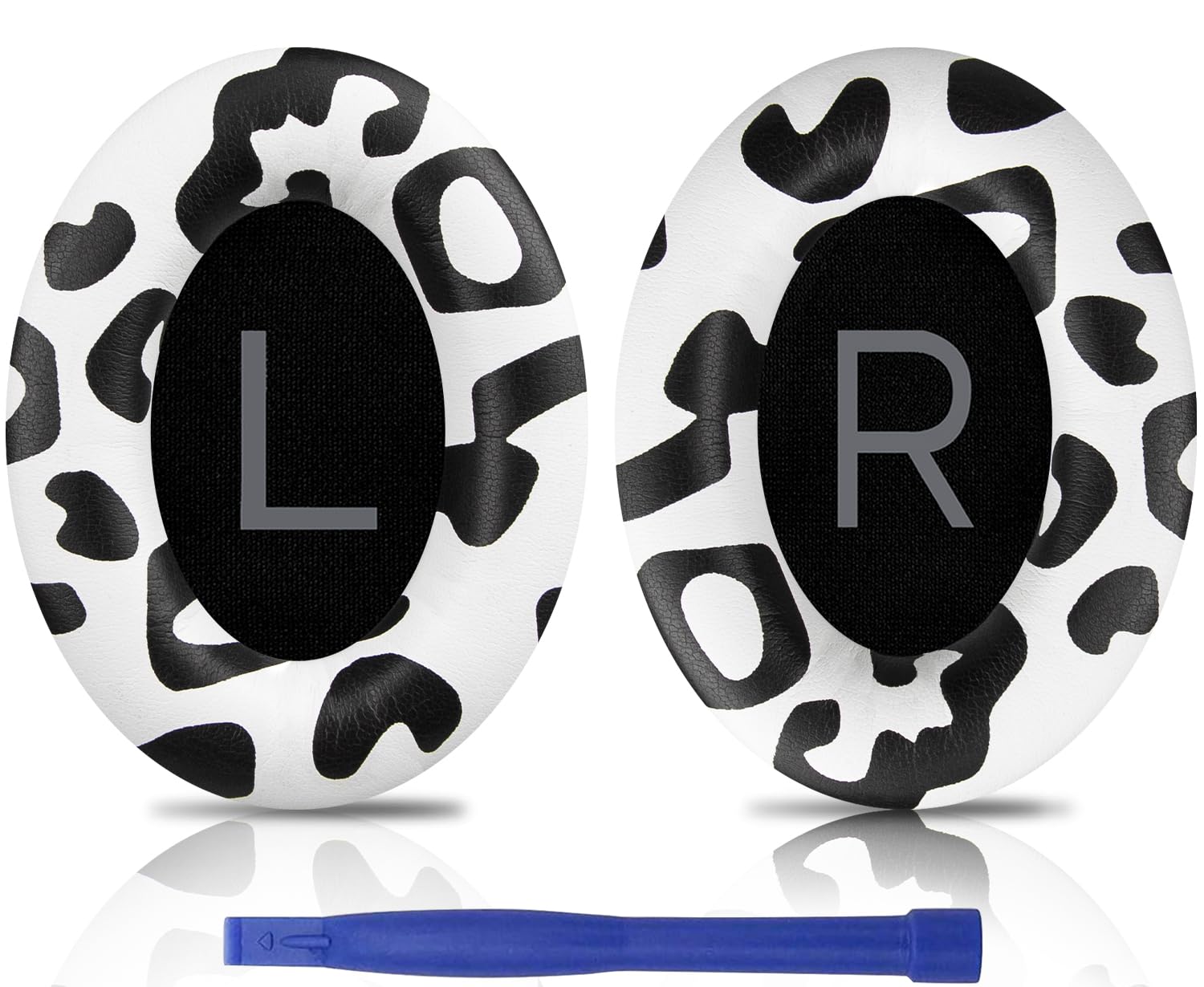 SOULWIT Earpads Replacement for Bose QuietComfort 45 (QC45)/QuietComfort SE (QC SE)/New Quiet Comfort Wireless Over-Ear Headphones, Ear Pads Cushions with Softer Protein Leather - Snow Leopard — image 1