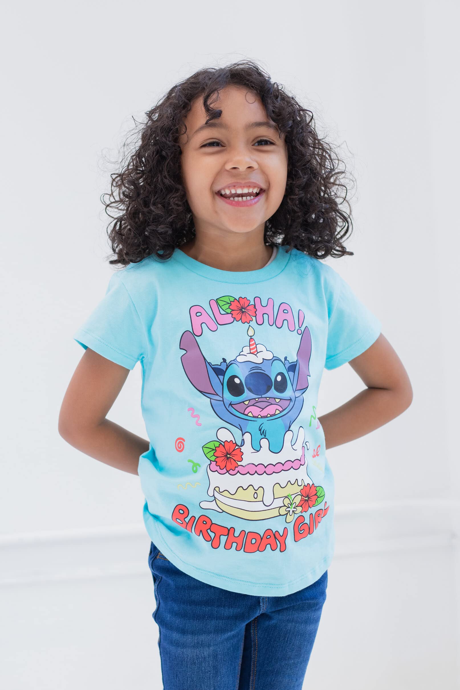 Disney Junior Birthday Girls T-Shirt Toddler to Big Kid Sizes (2T - 14-16)