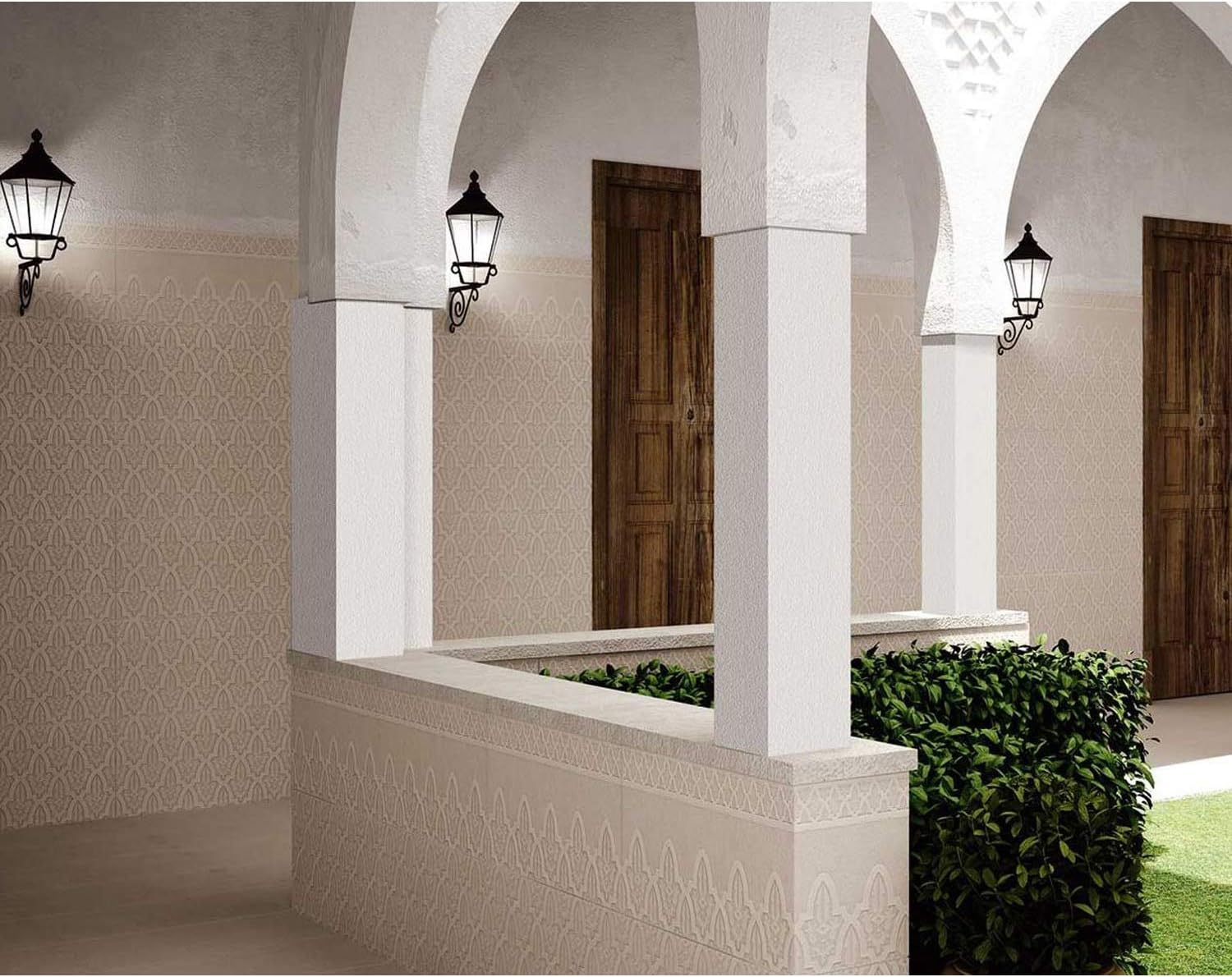 FL8201 Casa Moro Marokkanische Fliesen-Bordüre Dubai Beige 31x56 cm