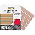 Scotch Permanent Fabric Tape Strips, 0.75 in. x 4 in., Machine Washable, Perfect Hemming Tape for DIY and Crafting, 1-Pack, 30 Strips