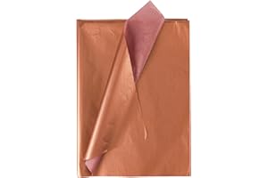 RUSPEPA Gift Wrapping Tissue Paper - Rose Gold Tissue Paper for DIY Crafts,Pack Bags - 19.5 x 27.5 inches - 25 Sheets