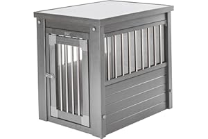 New Age Pet ecoFLEX Pet Crate/End Table, Small, Grey, Model:EHHC405S