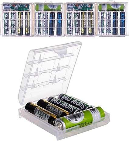 Amazon Enjoygojp 電池収納ケース 収納便利 単3 単4 収納ボックス ホルダー 乾電池 収納 収納便利 ハードプラスチックケース 防水電池ホルダー 保管 持ち運びやすい 単3形電池なら4本まで単4電池なら5本まで収納可能 ５個セット Enjoygojp 収納用品
